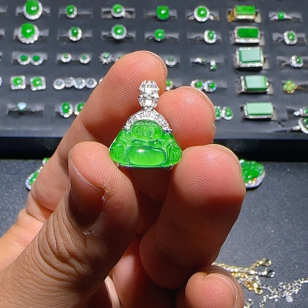 翡翠银S925镶嵌颈饰