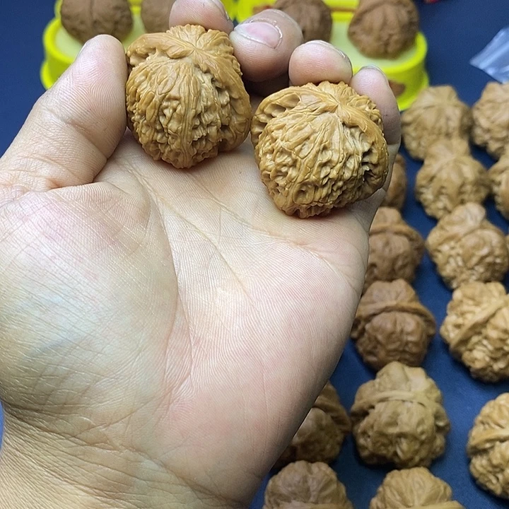 把件文玩核桃白狮子