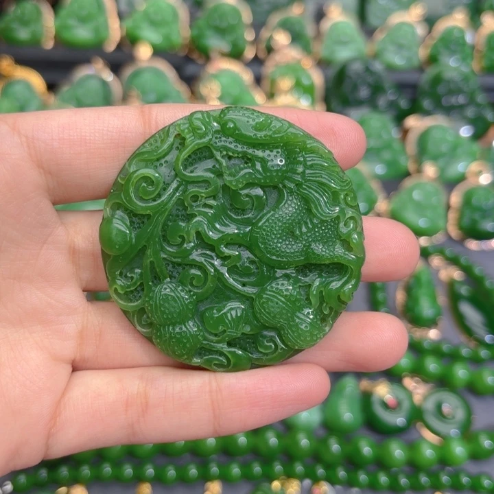 颈饰未镶嵌和田玉（碧玉）编绳