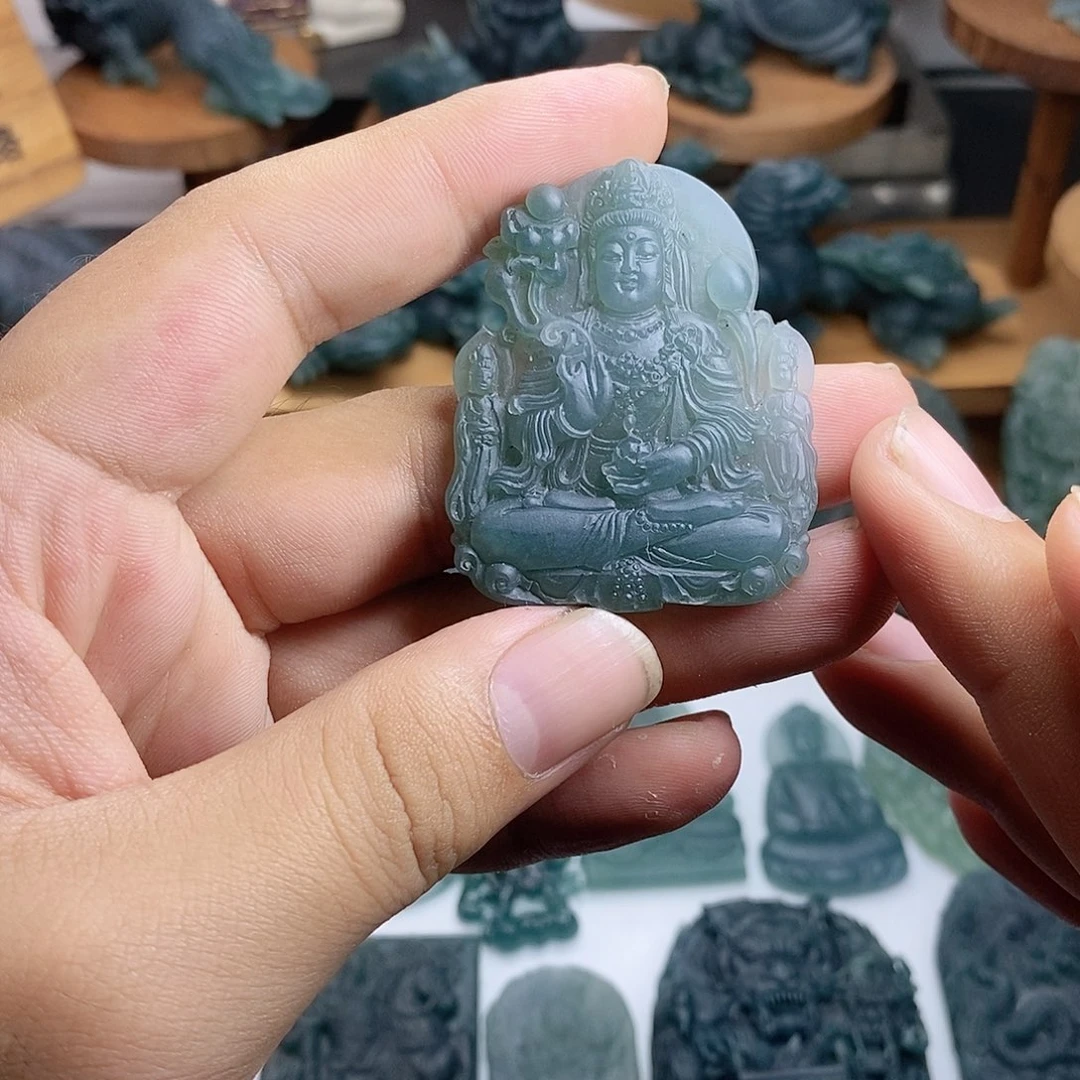 定制翡翠未镶嵌三圣