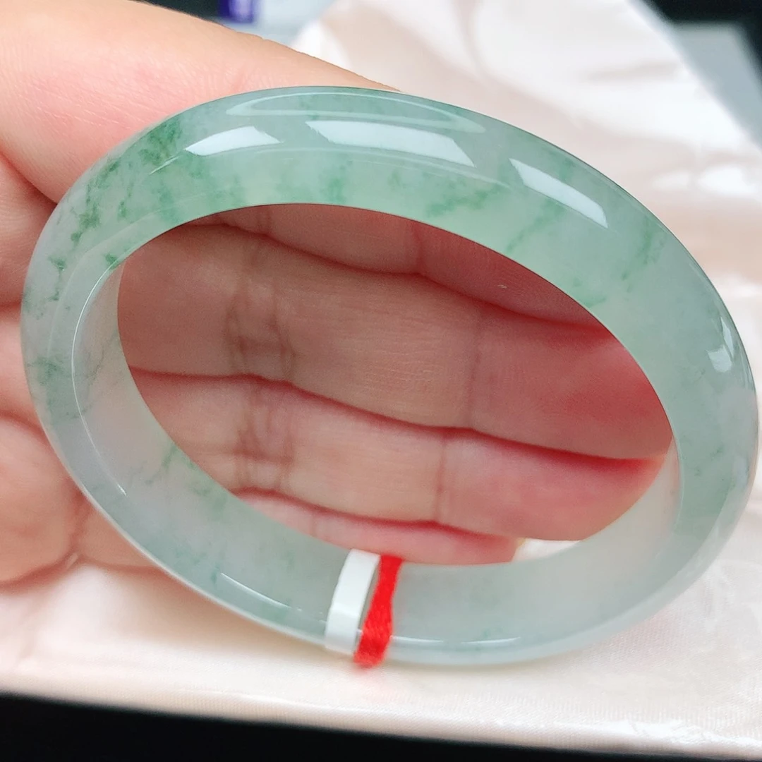 未镶嵌手镯翡翠35贵妃冰飘花