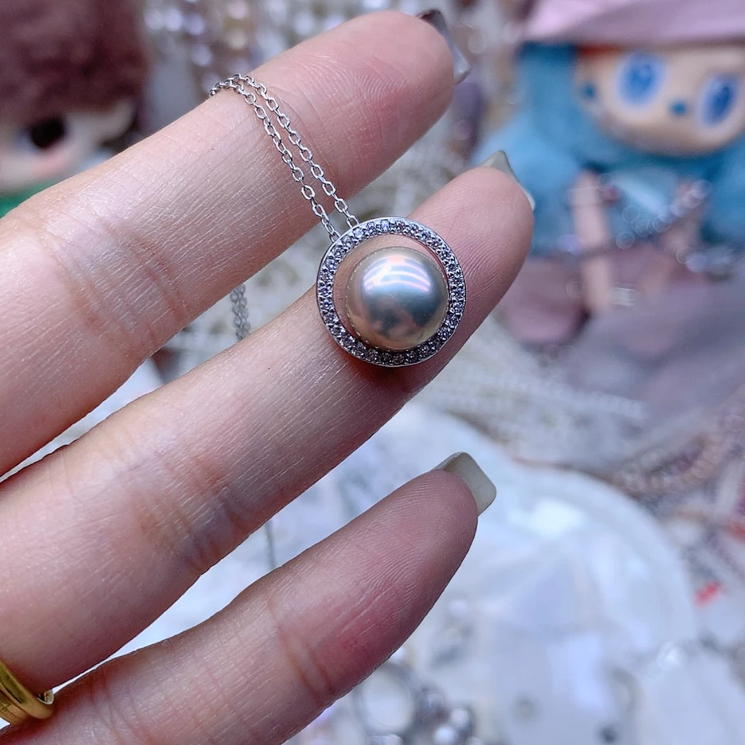 【闪购商品】淡水珍珠银S925镶嵌颈饰缓*