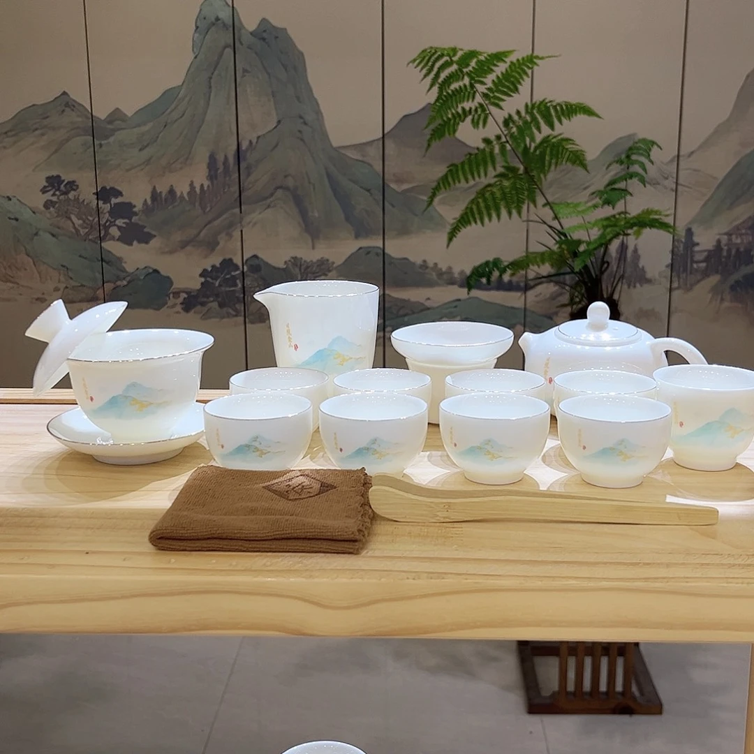 【都彩】日照金山羊脂玉瓷16头