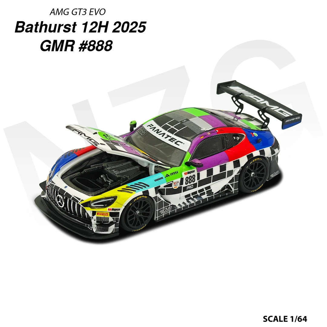 【升级版强烈推荐】KILOworks 奔驰AMG GT3 EVO II 1:64合金模型
