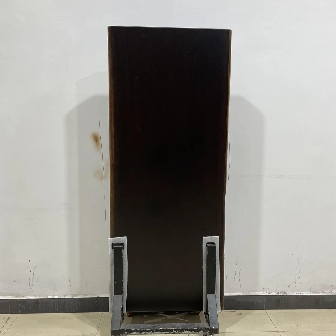 909-长180宽75-75厚8公分自然边非洲黑檀大板实木整板原木茶几