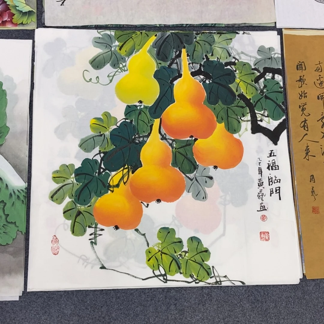 国画尺寸70✖️70精品手绘斗方