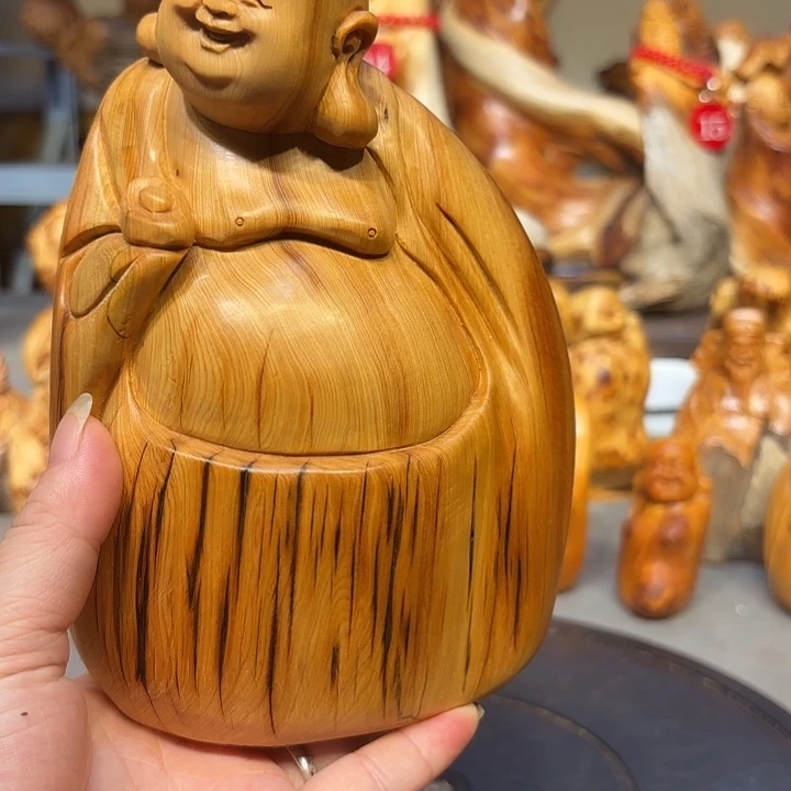 柏木太行崖柏弥勒佛
