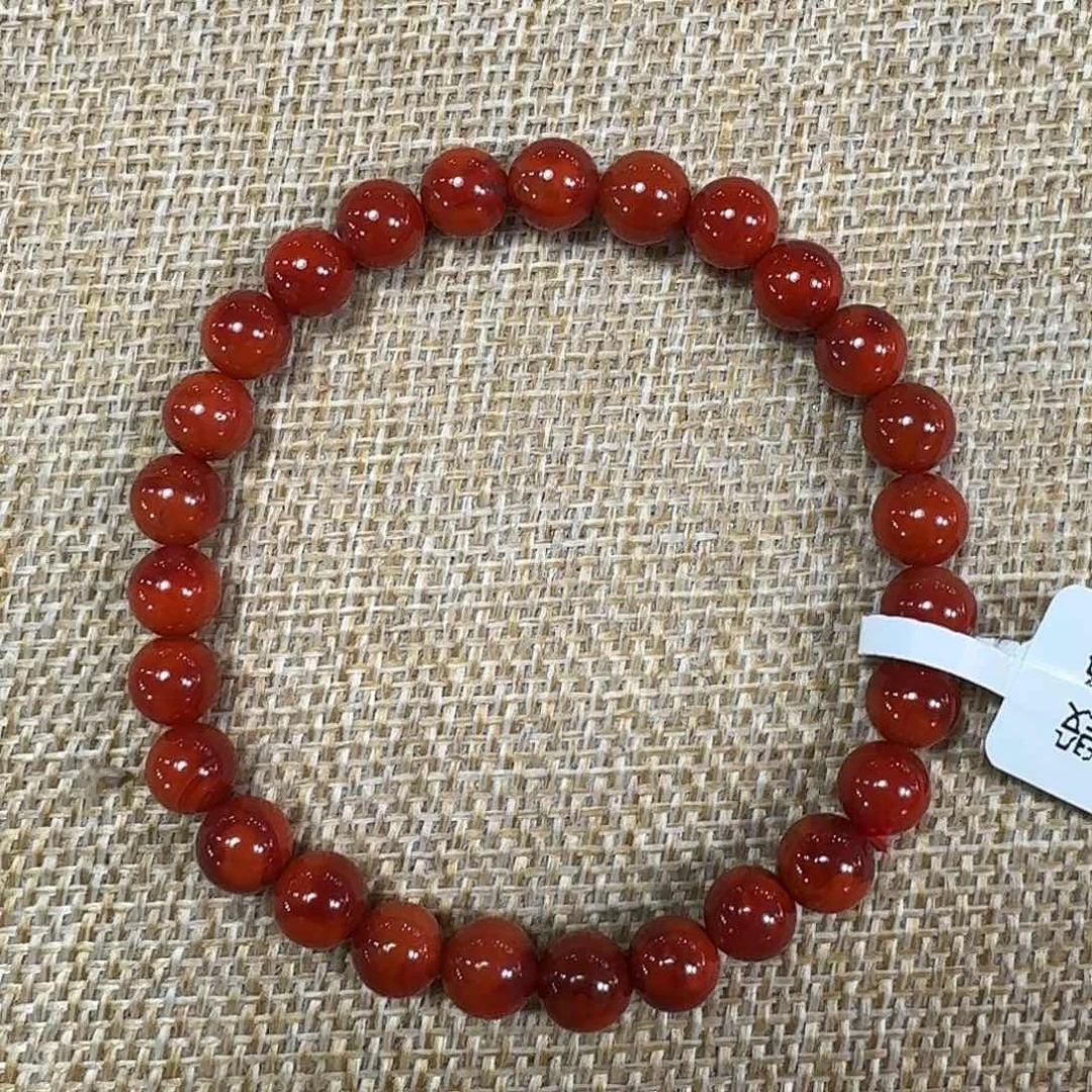 南红玛瑙手链未镶嵌手串原矿南红瓦西双色7mm