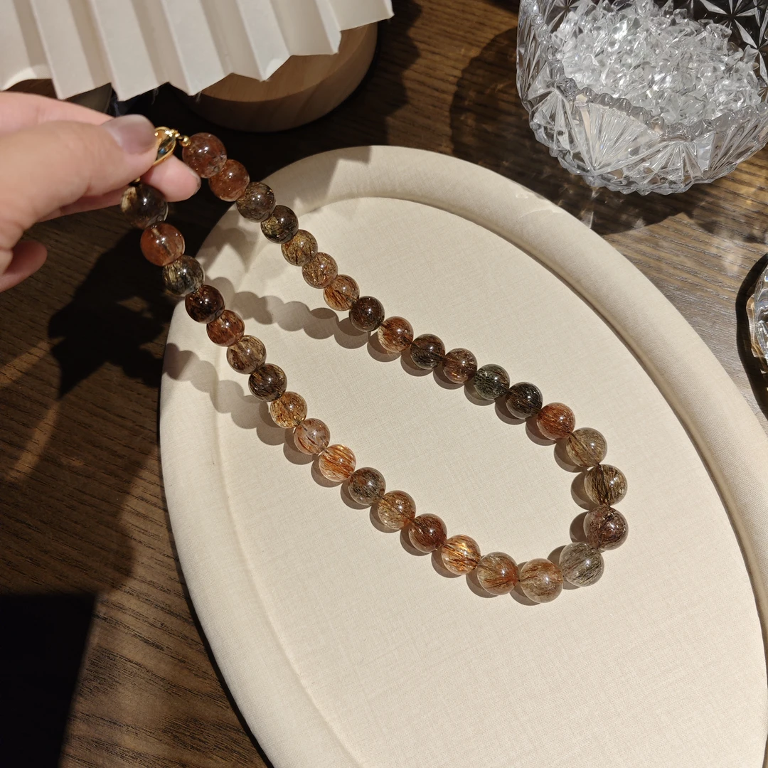 吊坠925银 黑金超塔链