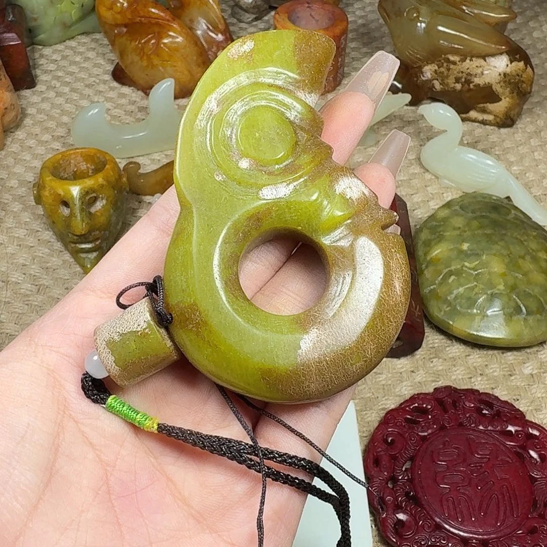 白玉菩提吊坠挂件