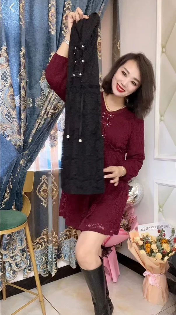 2408休闲新版遮肉连衣裙