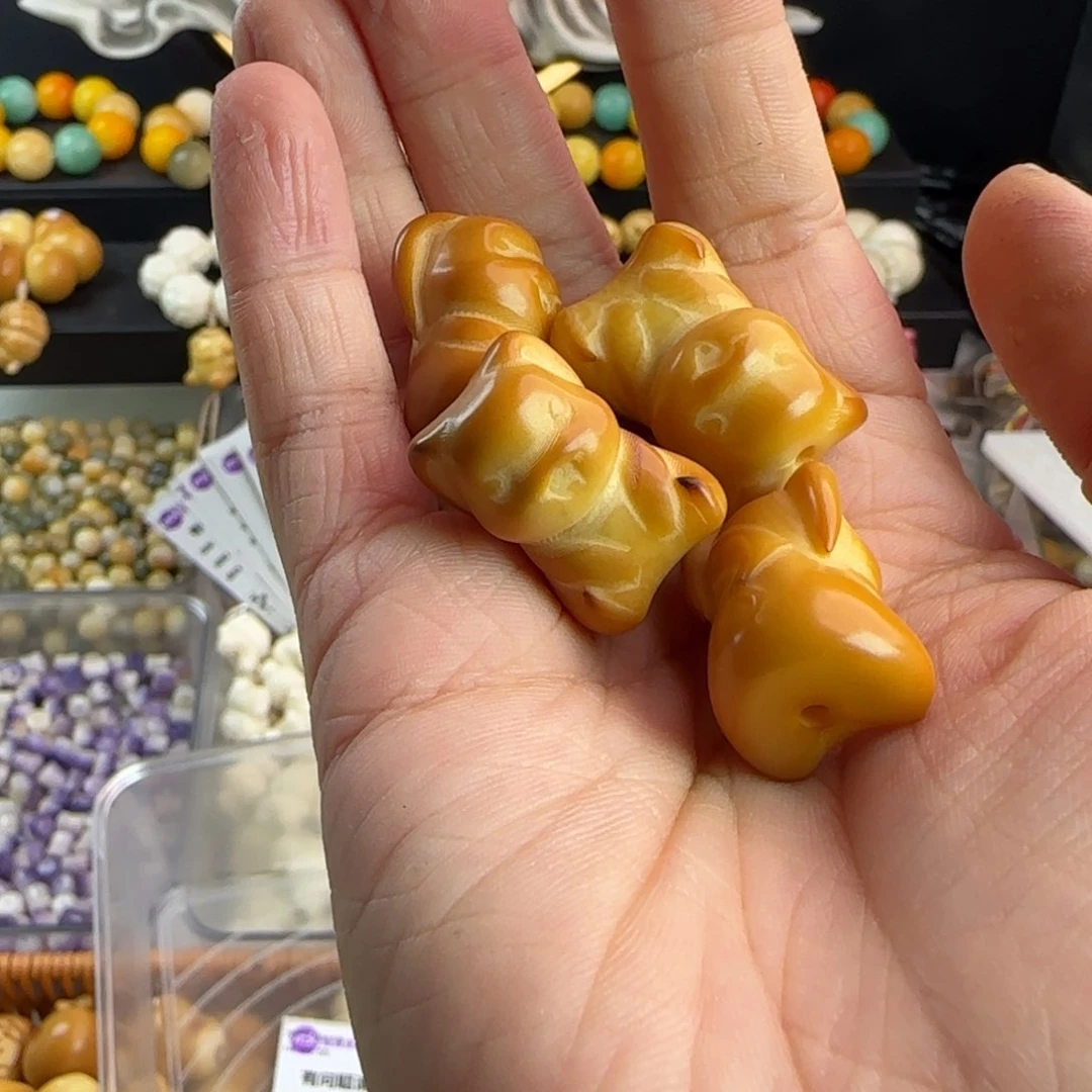 菩提根/象牙果手串微瑕牙果炭烤皮卡丘10颗