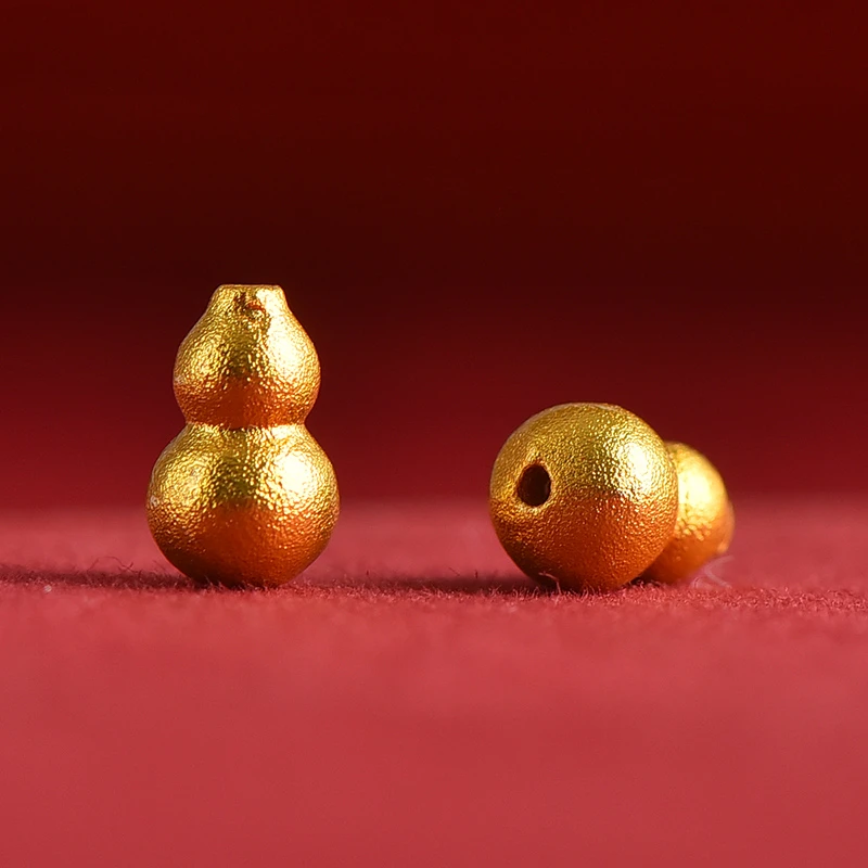 铜镀金葫芦直通手工编绳配件diy编绳文玩手串项链配件材料B490