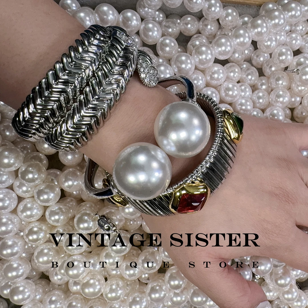 VINTAGE SISTER 合金仿珍珠手镯 6275月光恋人白色珠珠手镯百搭女
