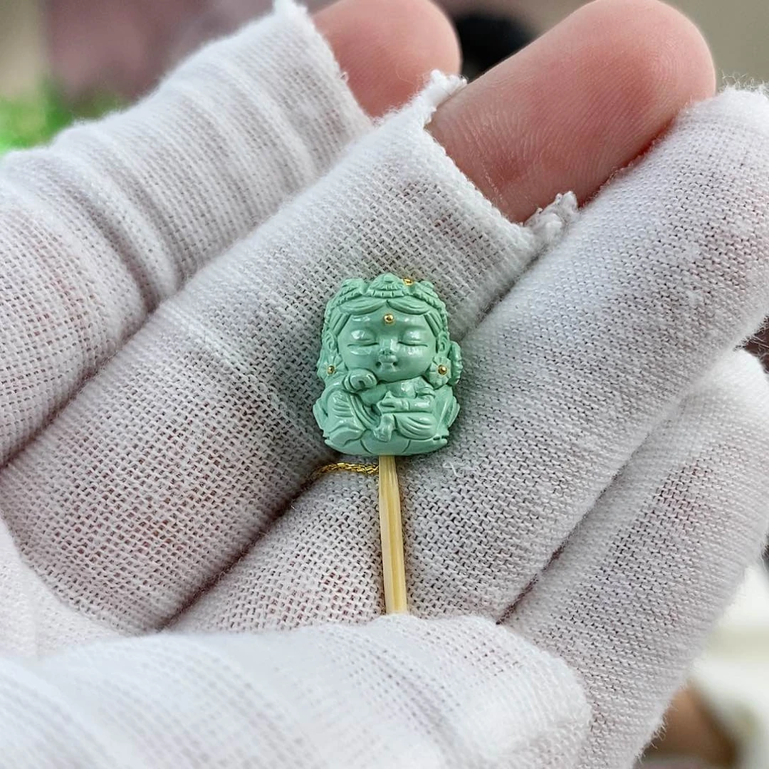 绿松石珠宝奇石未镶嵌大*虫