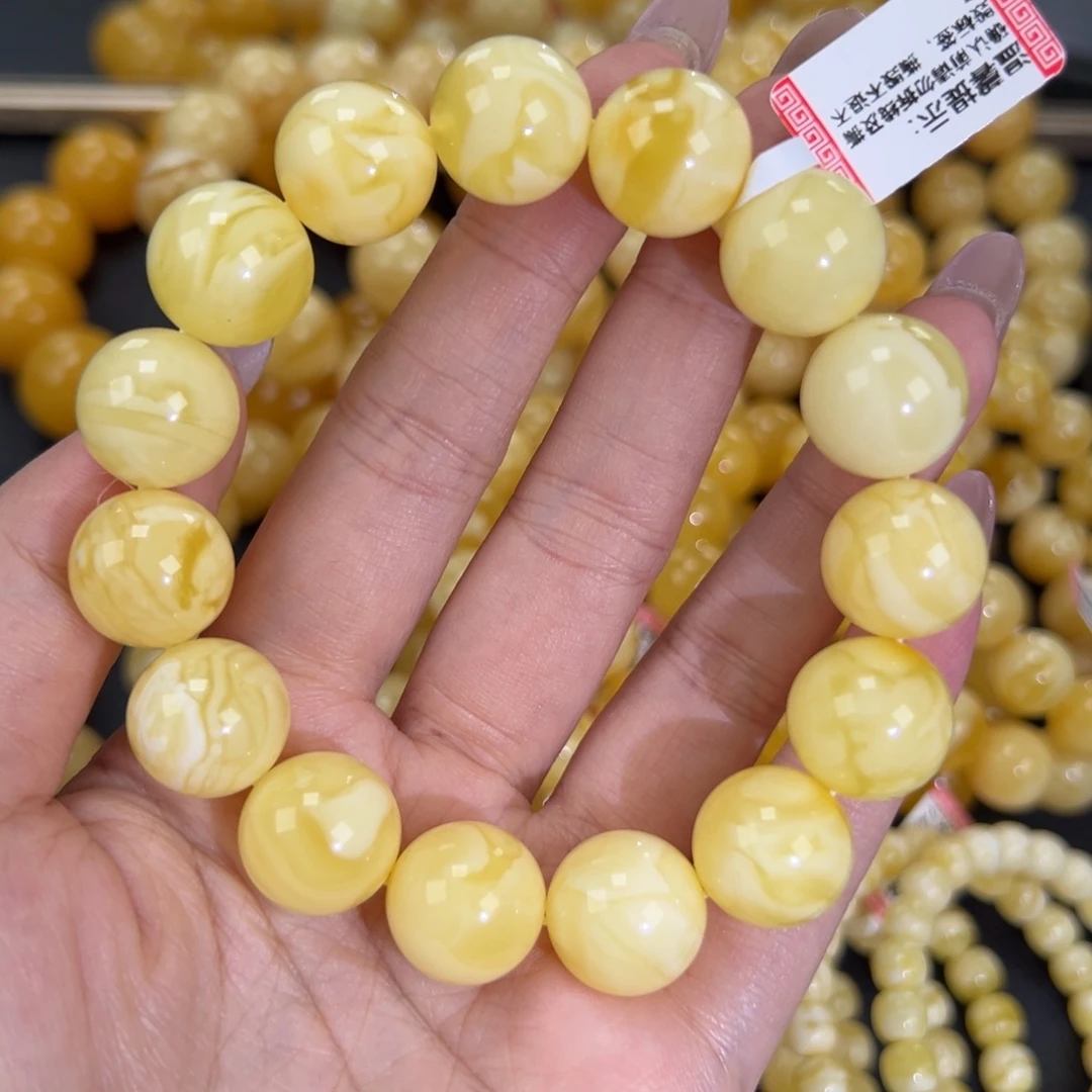 琥珀未镶嵌手链30.7白蜡妖花
