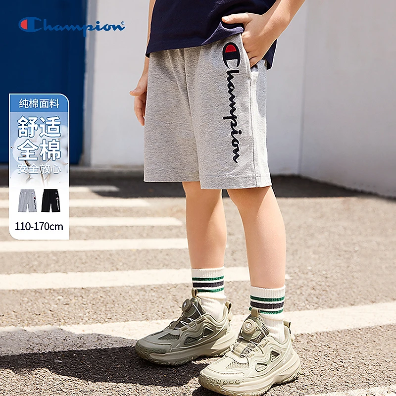 Champion童装2025春夏学院风运动短裤25SS-DK320