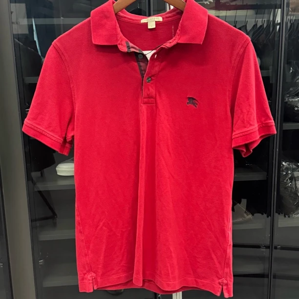 99新 BURBERRY/博柏利 格纹战马刺绣polo衫 M码 98新/0050