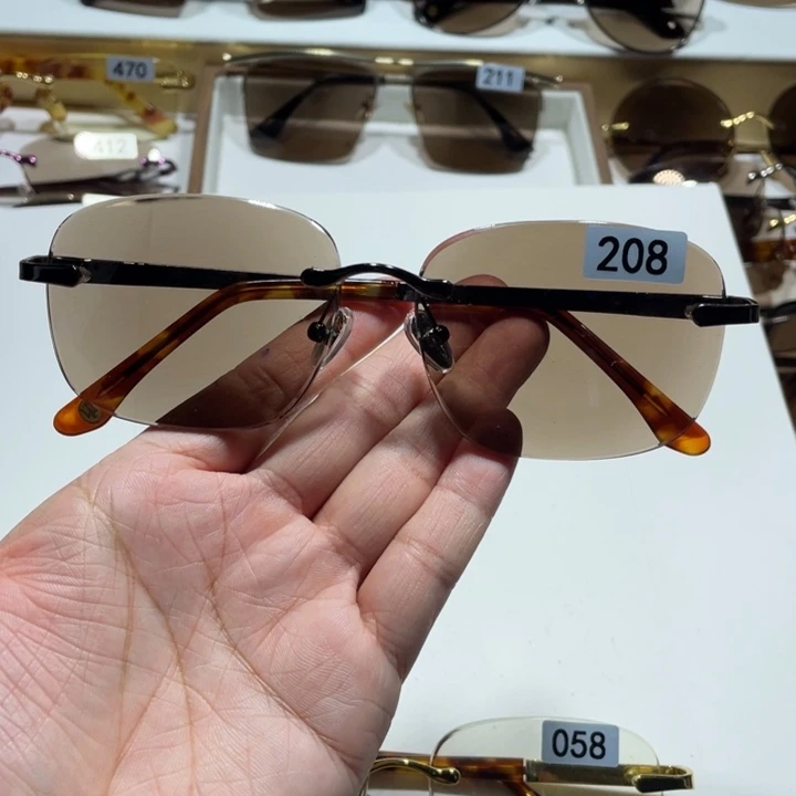 茶水晶大方圆 208