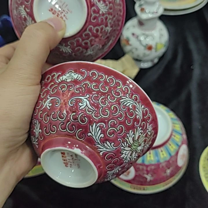 夜***河陶瓷景德镇茶碗一对