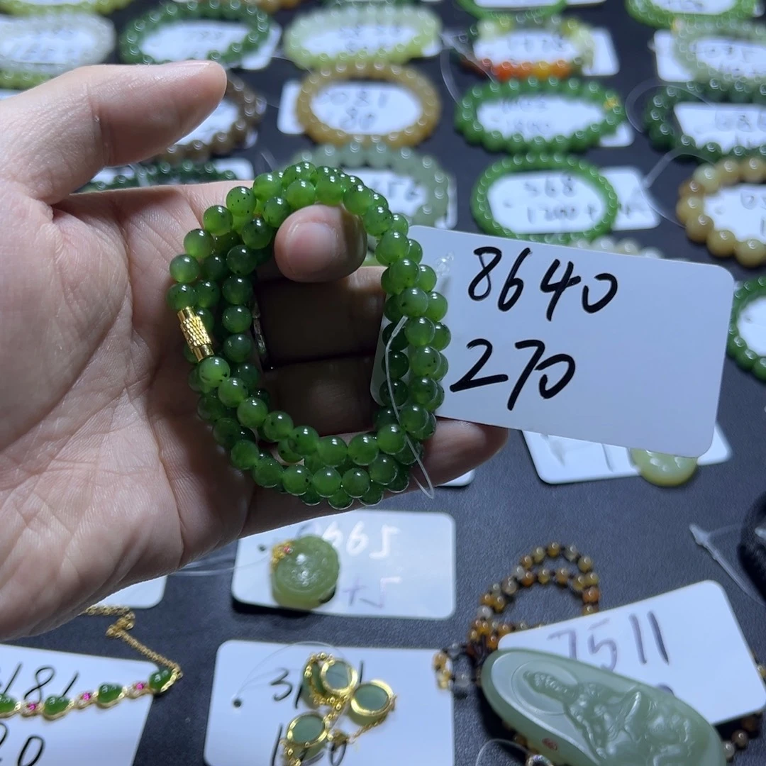 和田玉未镶嵌项链8640