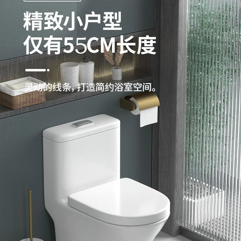 家用马桶55厘米静音小户型座便器陶瓷节水虹吸式坐便器防臭马桶卫