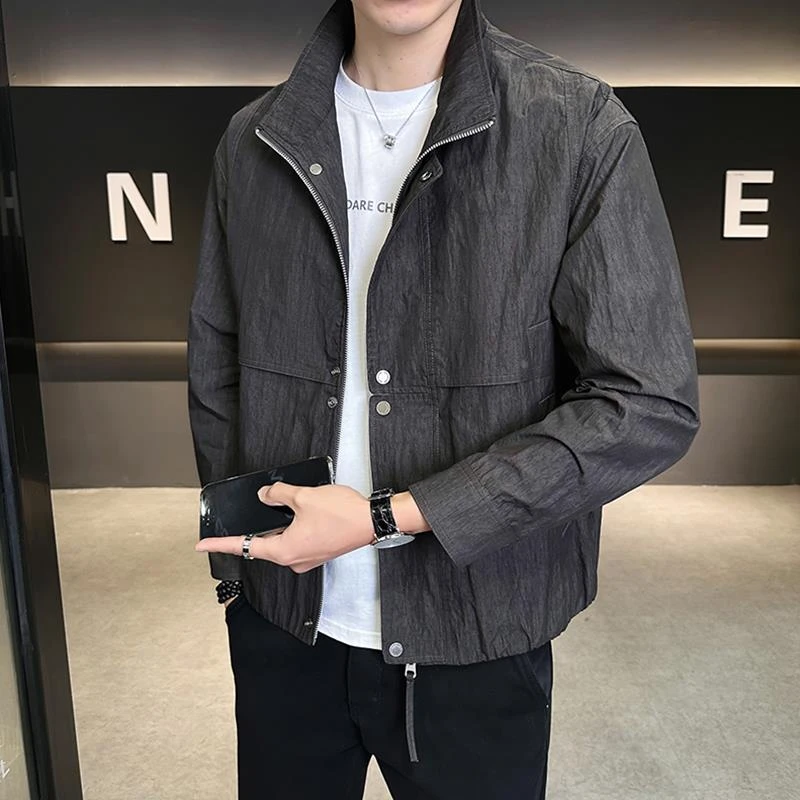 男士外套春秋季2025新款美式潮牌休闲春装衣服男款轻奢风夹克上衣