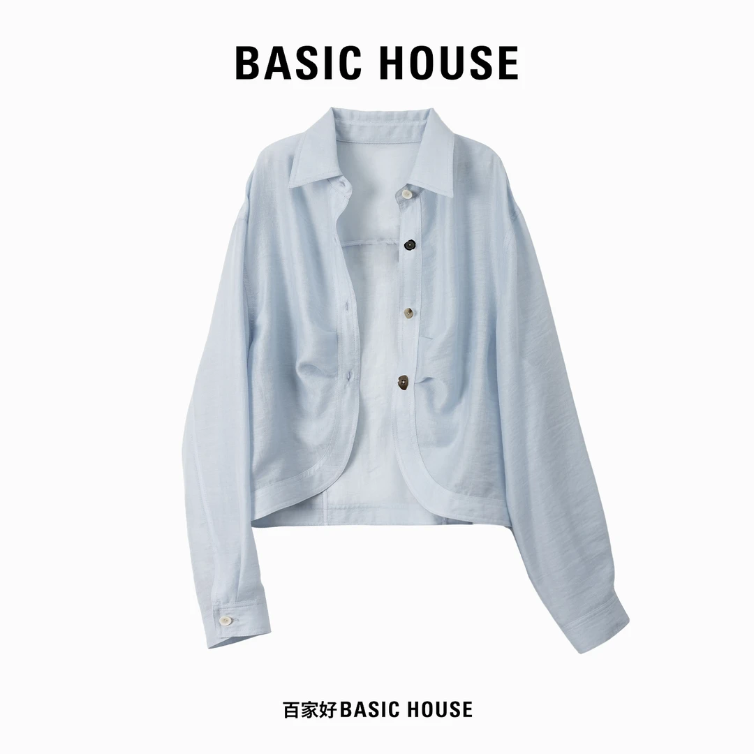 Basic House/百家好2025夏季新款纯色休闲设计感外套8872YY
