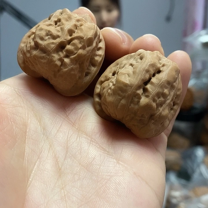 把件文玩核桃33蛤蟆头红皮