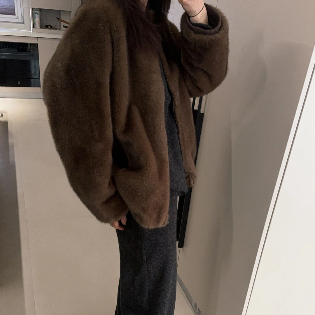 ［IAMMEIYA］-大骨架穿搭 海初 毛毛外套7159