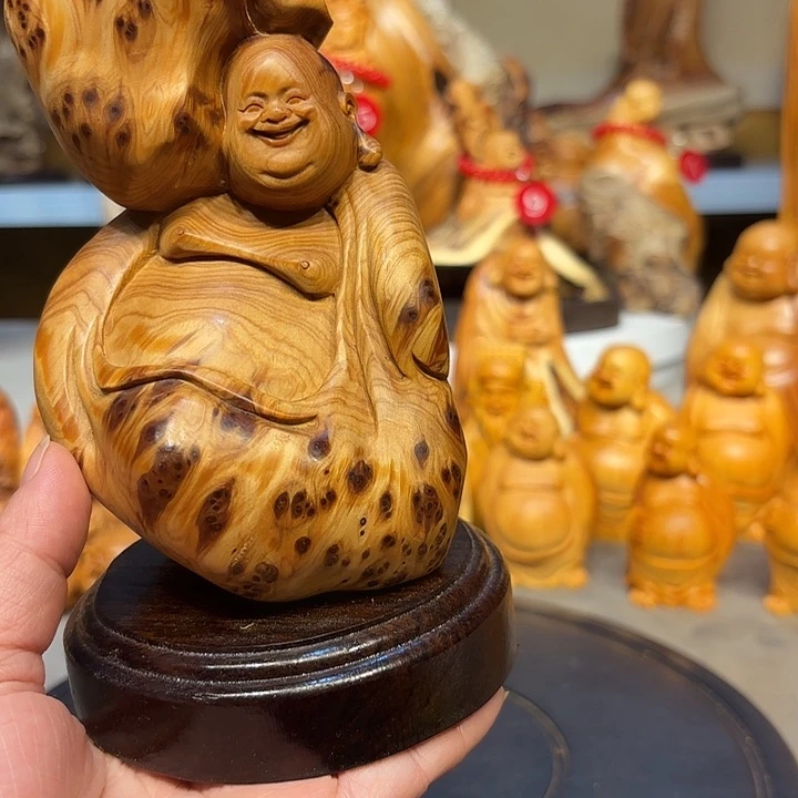 柏木太行崖柏弥勒佛留疤