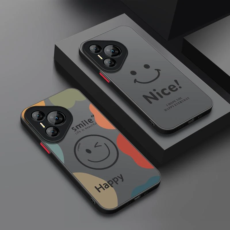 适用华为pura70手机壳pura70ultra男开心笑脸磨砂pura70pro+新款