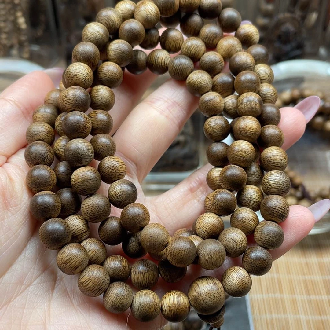 【闪购商品】沉香手串芽庄绿奇楠0.8/108