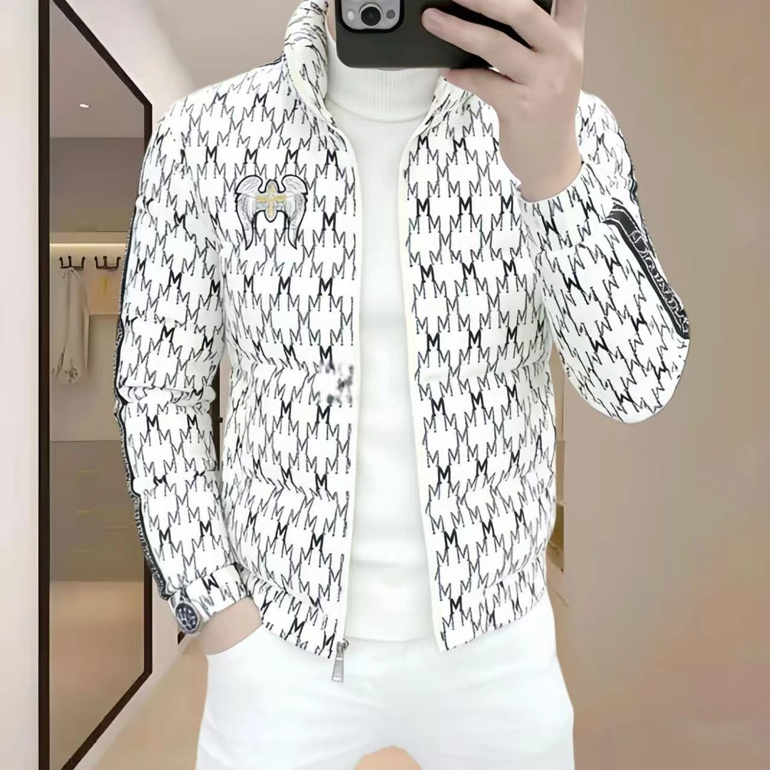 高档冬季男士棉服刺绣欧版潮流立领休闲时尚保暖品质棉袄外套8961