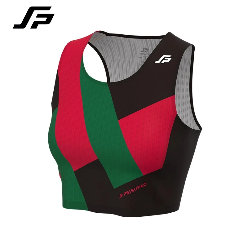 斐速跑 肯尼亚跑步竞赛背心速干女印花马拉松背心轻薄上衣Y025