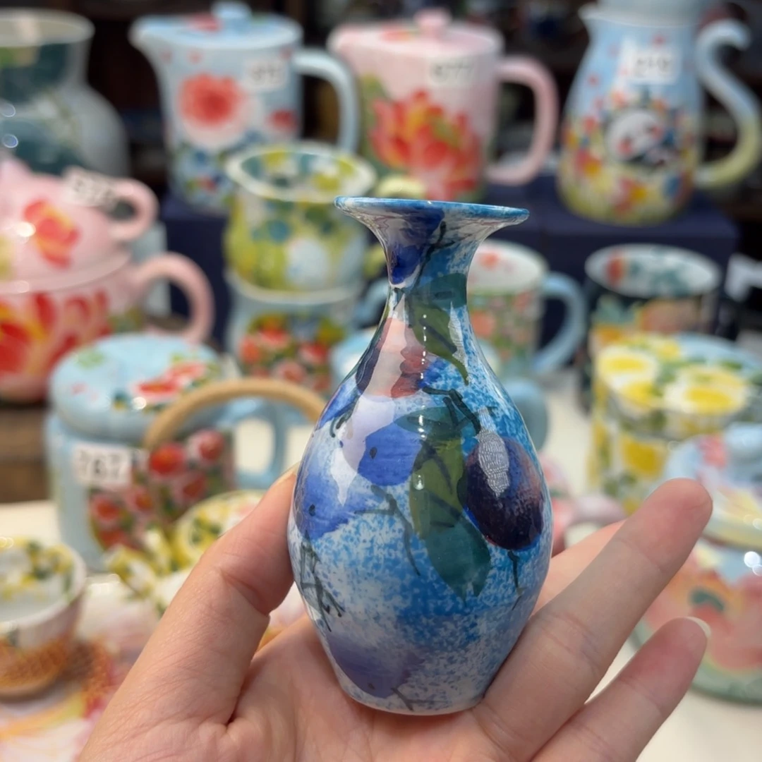 瓷片景德镇手绘高温釉下彩陶瓷茶具