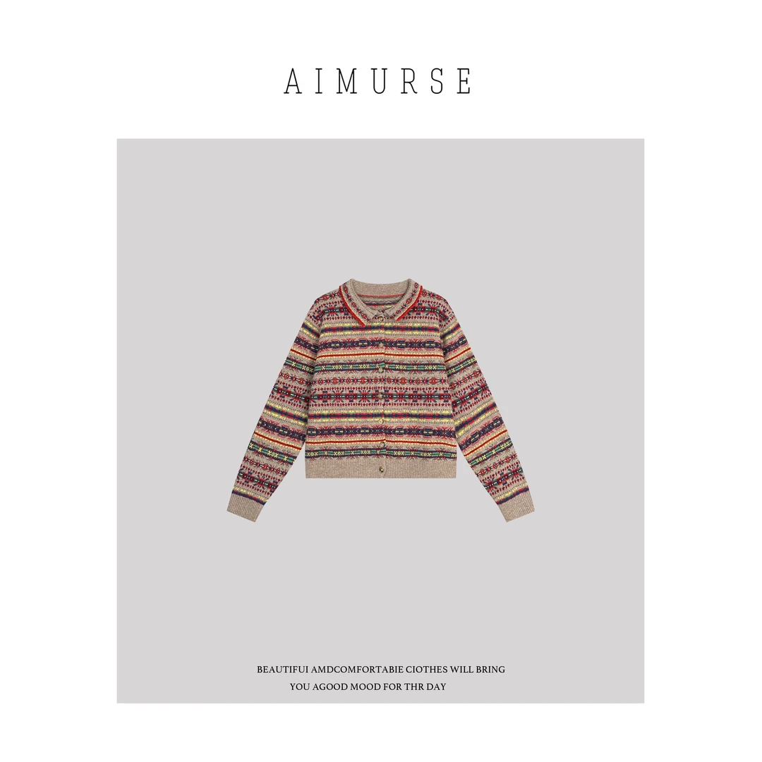 AIMURSE 【燕麦织语】小众设计师 羊毛保暖时髦百搭毛衣 AM30062