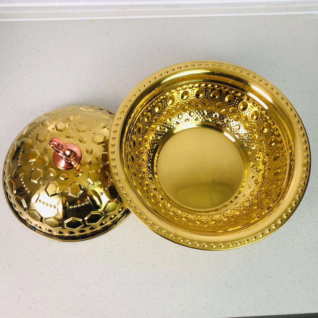 【新疆包邮】30cm altun jizdan金色和面盆网红高档家用简约带盖