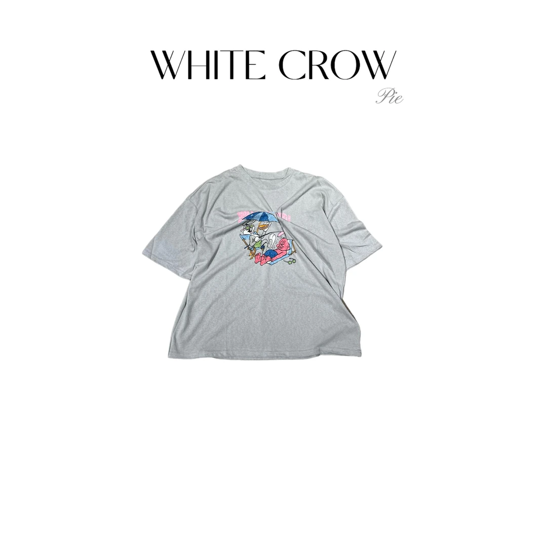 白乌鸦【高温的小凉爽】上衣短袖夏季上新55148