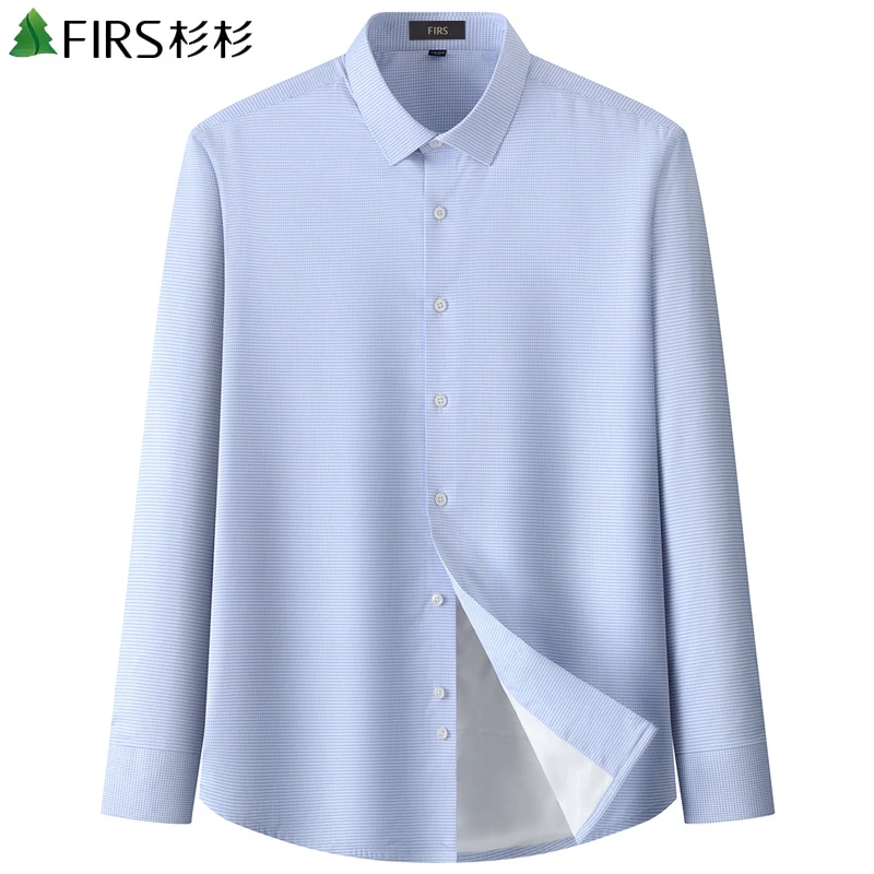 杉杉高级感男士秋冬加绒加厚保暖长袖衬衫休闲百搭亲肤抗皱三防