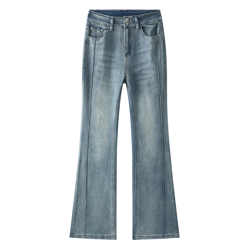 微喇裤牛仔裤女春款弹力高腰女装百搭休闲复古款潮流2025最新爆款