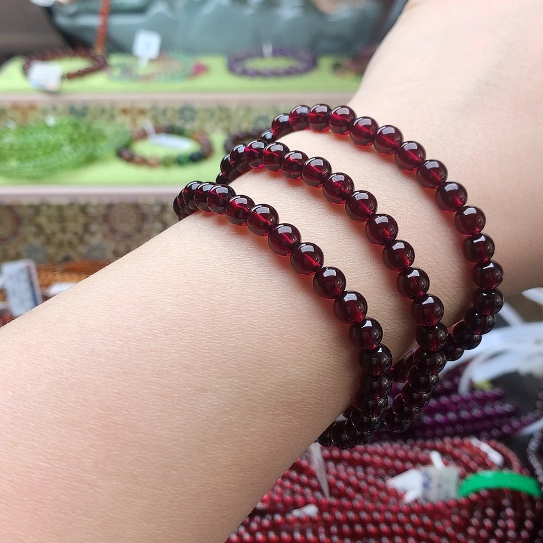手链石榴石未镶嵌手串5.8