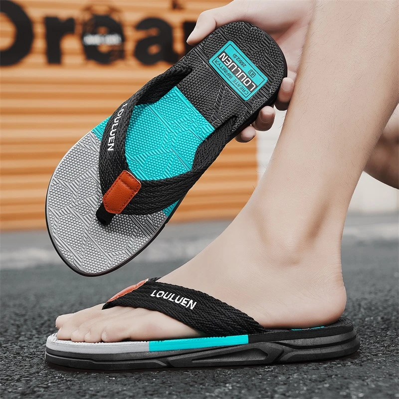 陆路安人字拖2025夏季新款防滑高弹底面透气户外沙滩休闲凉拖鞋