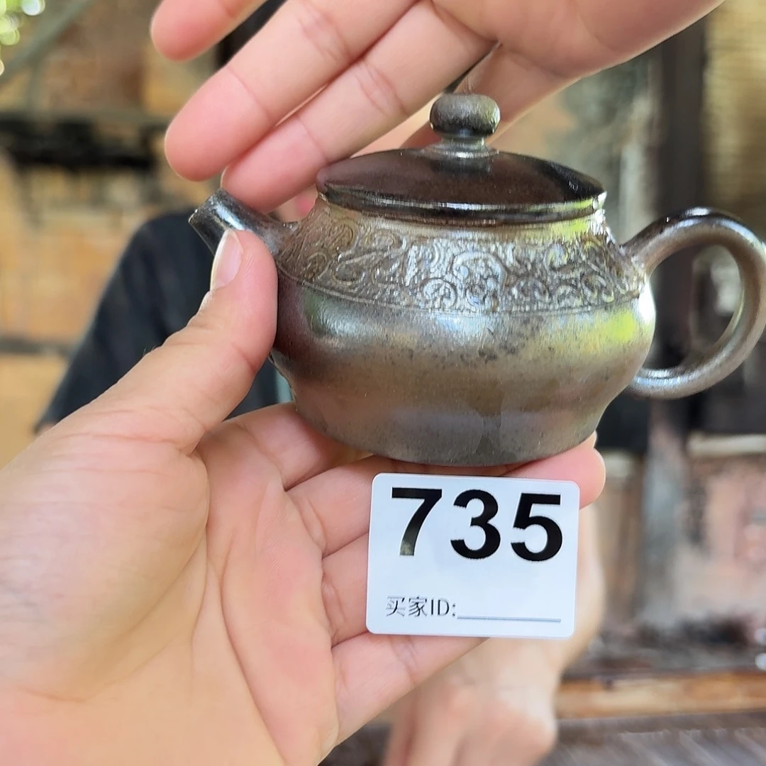 坭兴陶纯柴烧原矿泥料纯手工壶