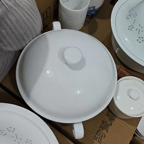 瓷高白泥高温白瓷大汤煲一个微瑕疵