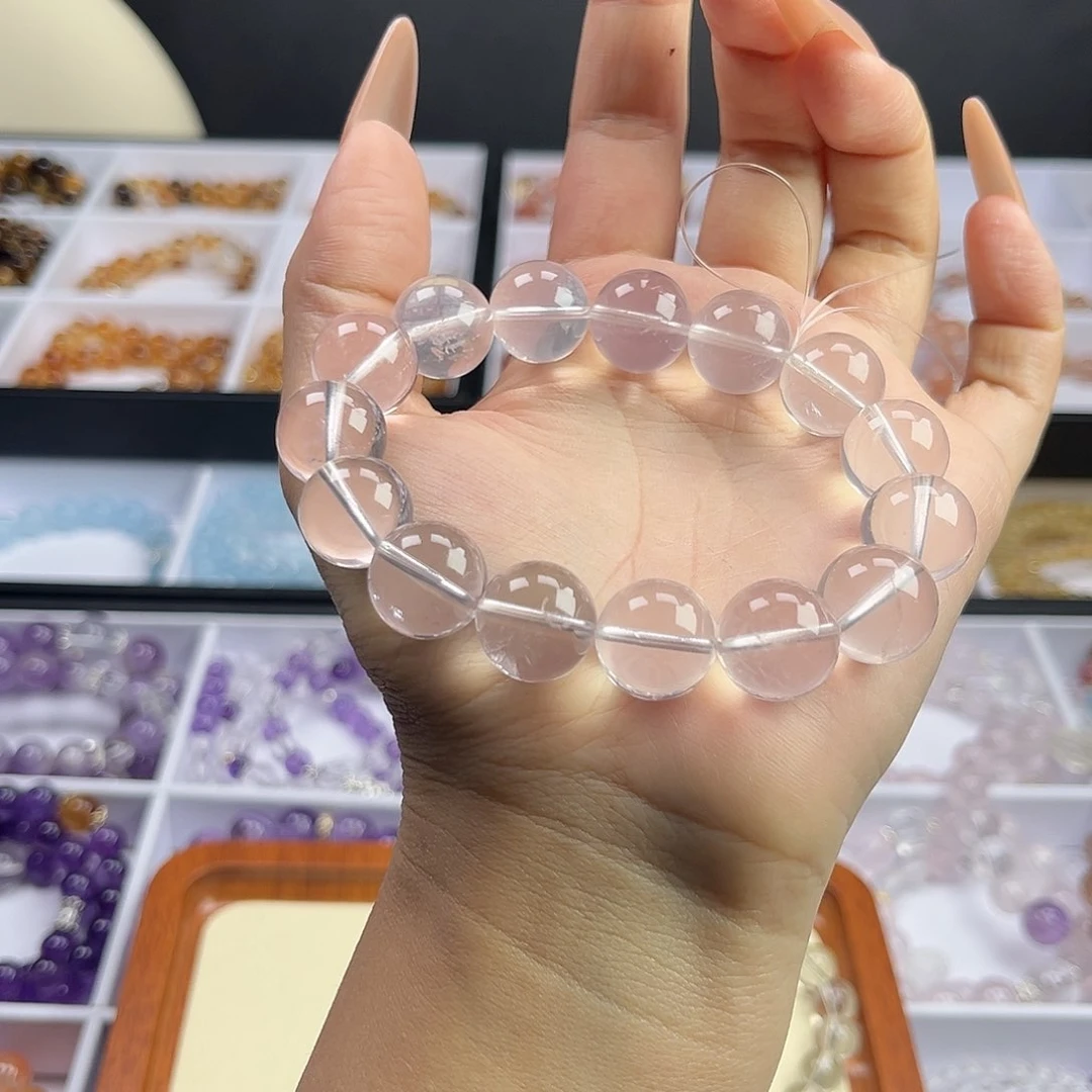 水晶手串未镶嵌?****?粉水晶 14mm