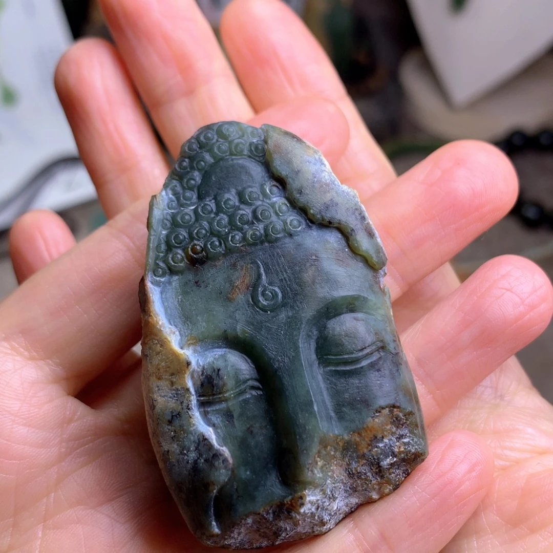 岫岩河磨玉（透闪石质玉）未镶嵌把件