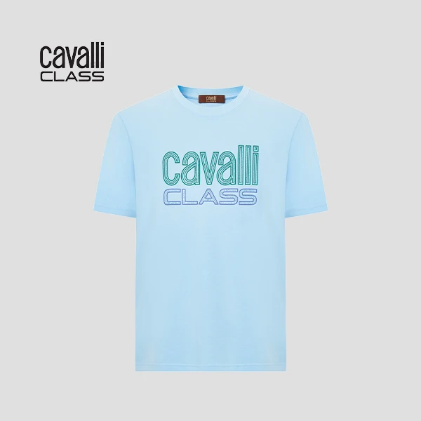 Cavalli Class2025年夏季新款男士短袖T恤爆钻凉感常规版 RWC449