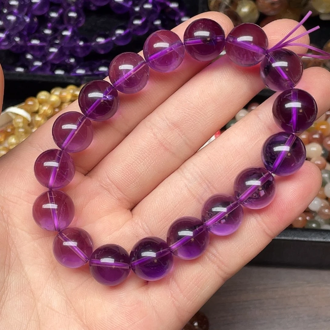 手链未镶嵌水晶巴西帝王紫12.8