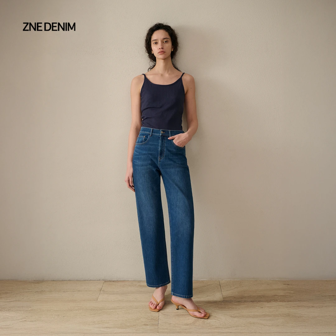 ZNE Jeans天丝莱卡T400质感四面弹微直筒牛仔裤TRP7707